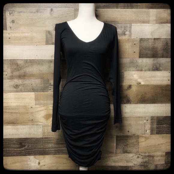 Velvet by Graham & Spencer Dresses & Skirts - Velvet by Graham & Spencer black ruched M dress